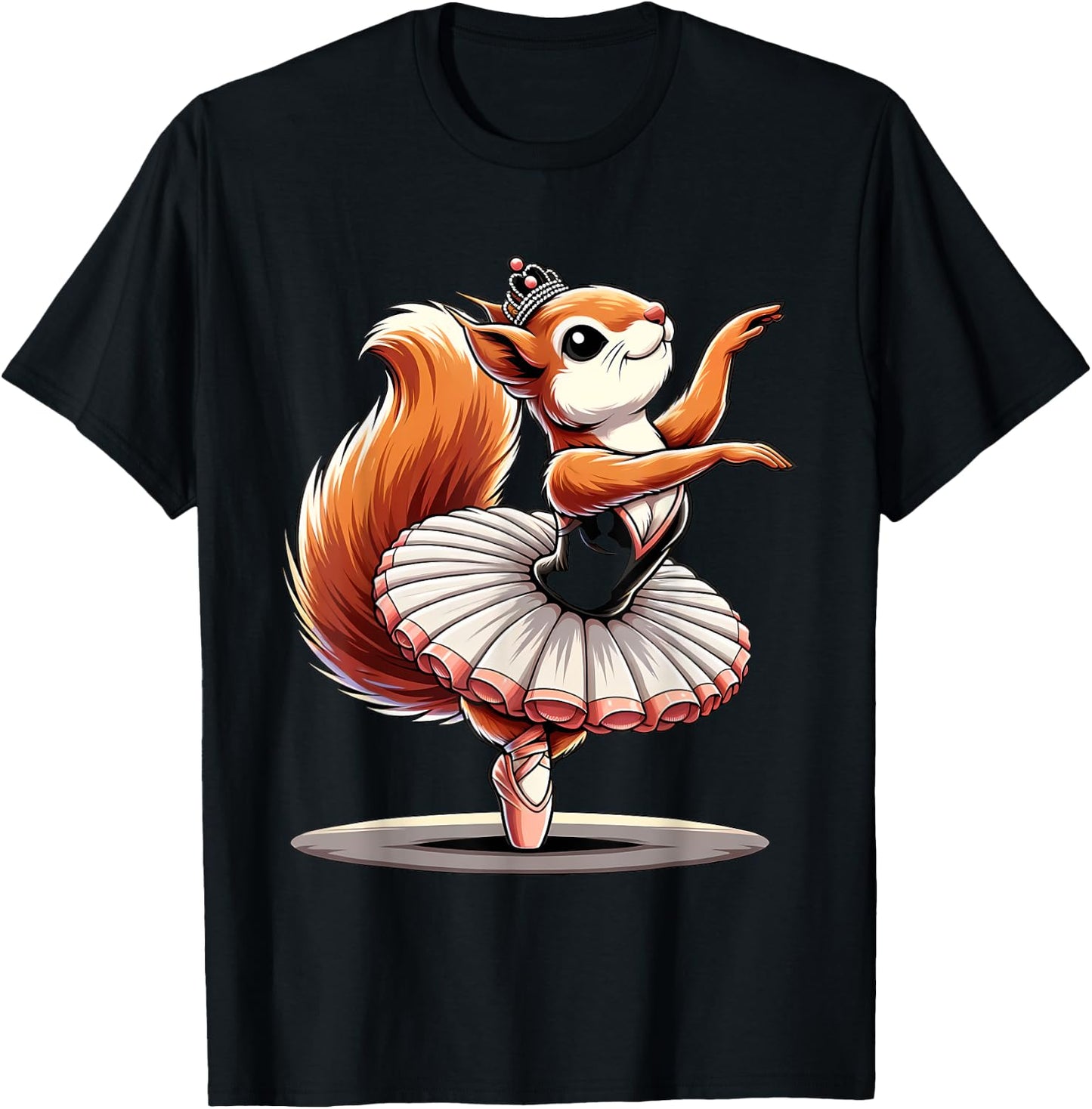 Ballerina Wild squirrel Dancing T-Shirt - T-Shirt | Black