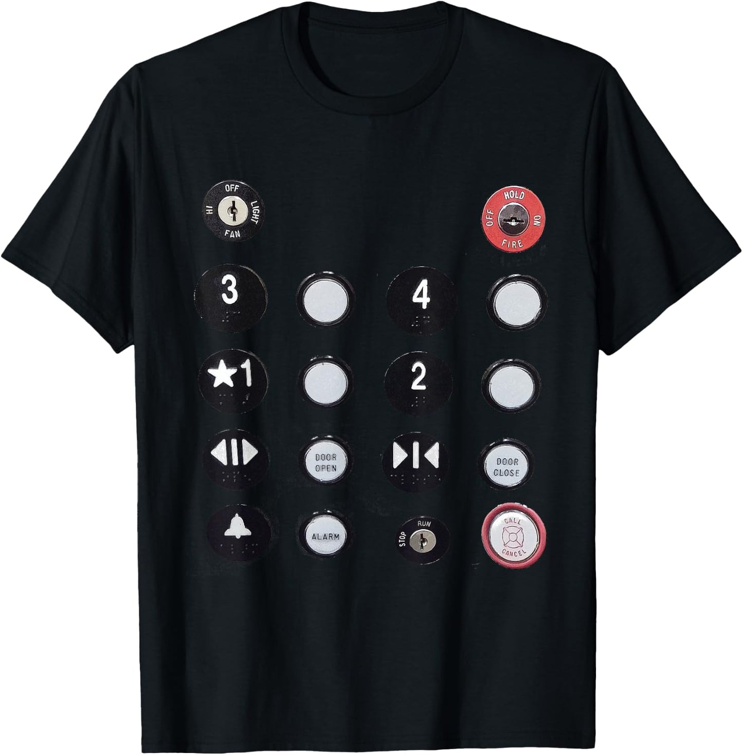 Funny - Elevator Button T-Shirt - T-Shirt | Black