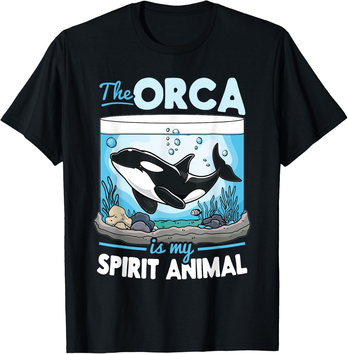Funny Orca Animal The Orca Is My Spirit Animal T-Shirt - T-Shirt | Black