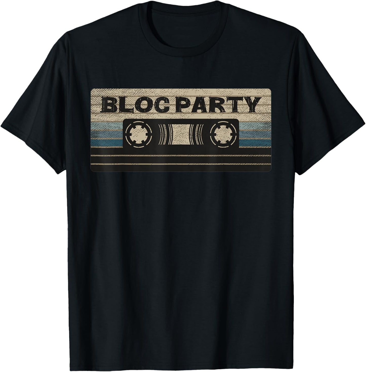 Vintage Bloc Cassette Party Mix Tape Music 2000s Rock , Black, S T-Shirt - T-Shirt | Black