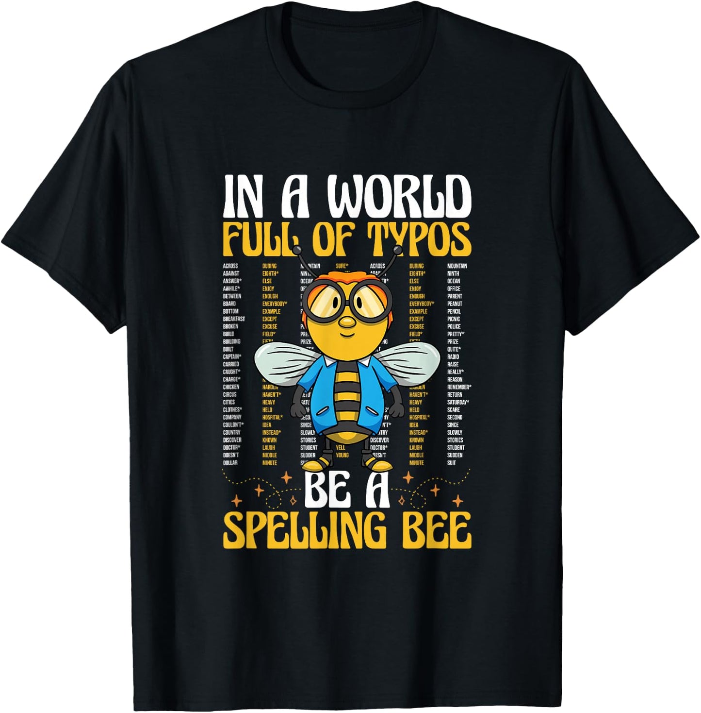 Spelling Champ School Competition Word Speller Spelling Bee T-Shirt - T-Shirt | Black