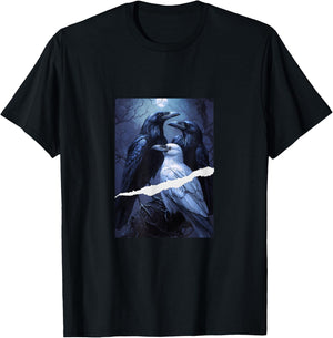 Ravens Under the Moon - Inspired by Feathers So Vicious T-Shirt - T-Shirt | Black