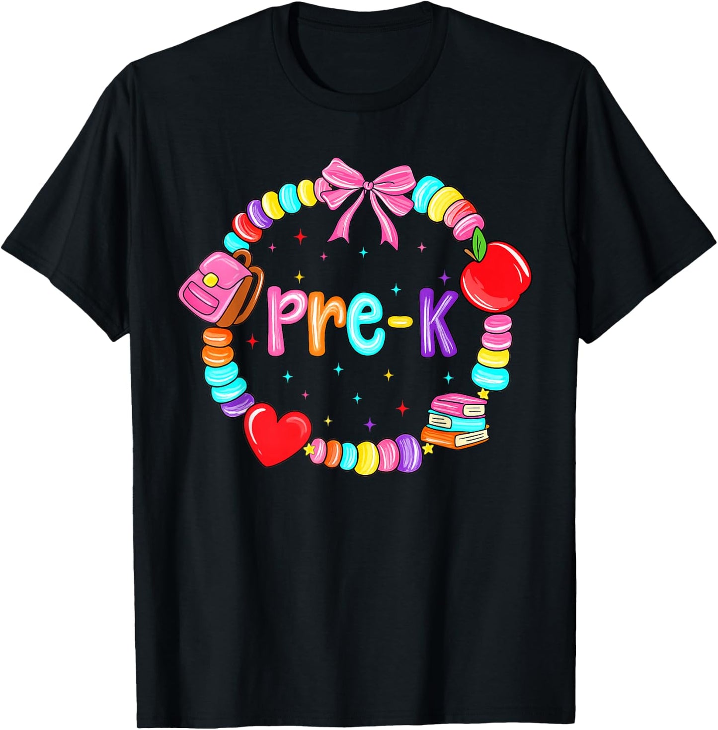 Pre K for Girls Preschool Teacher Back to School Kids T-Shirt - T-Shirt | Black