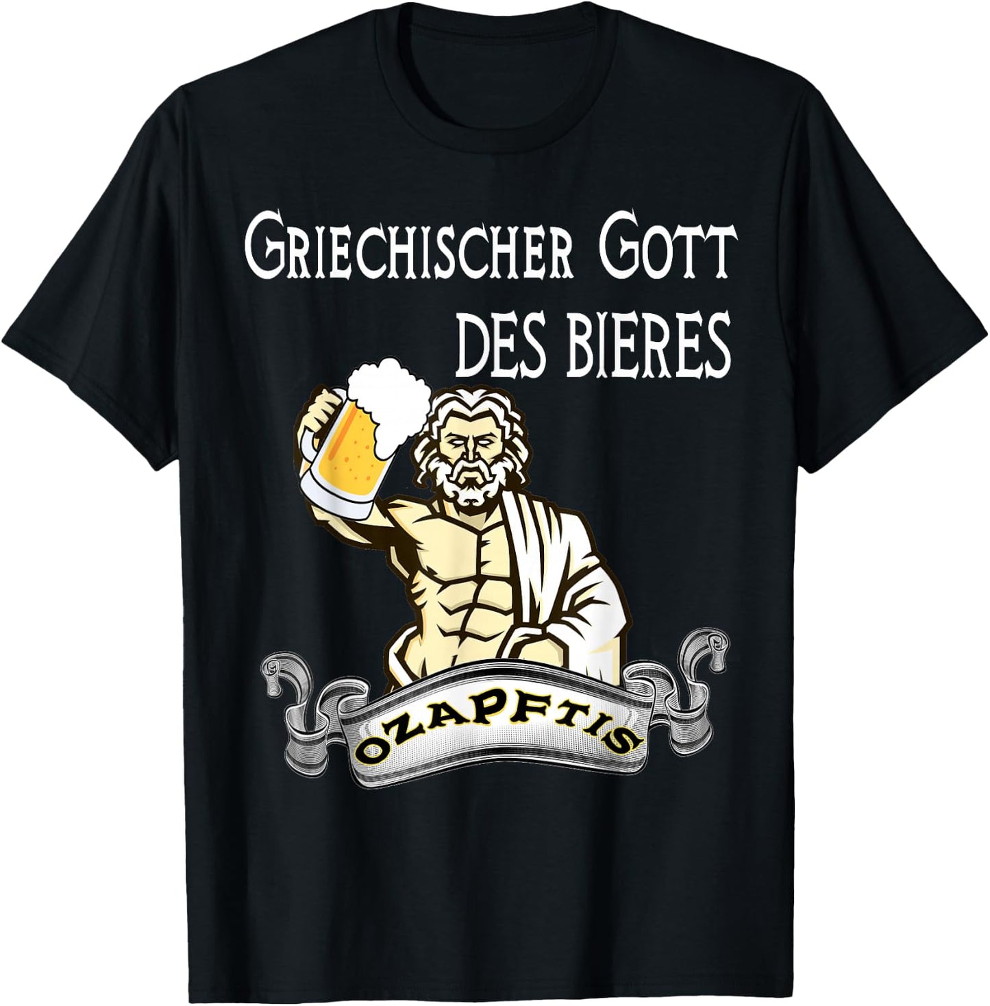 O'zapft is Greek God of Beer Men's Day Father's Day T-Shirt - T-Shirt | Black