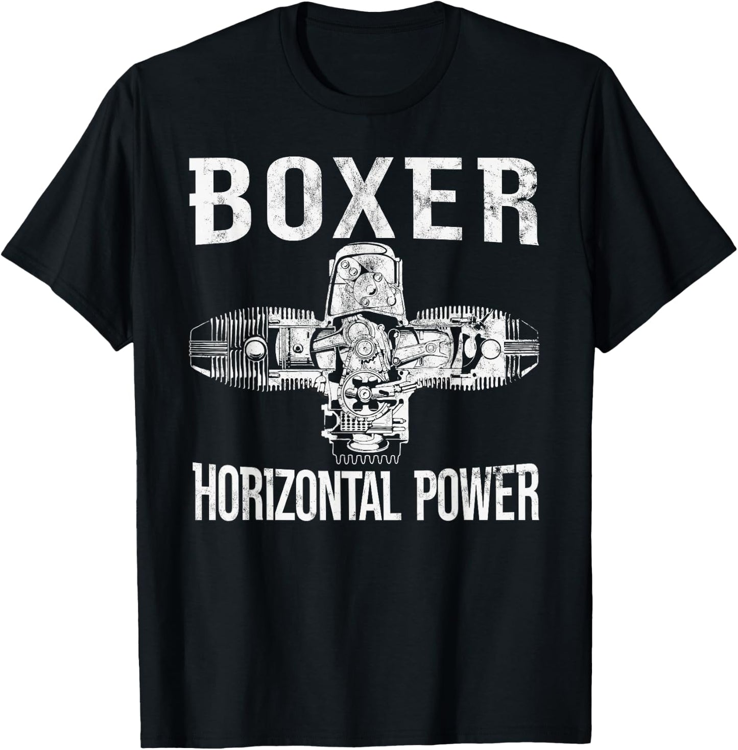 Boxer Motor Motorrad Biker Boxer Zweizylinder Motorrad T-Shirt - T-Shirt | Black
