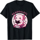 Cute Axolotl Readsalotl Reading Books Bookworm Boys Girls T-Shirt - T-Shirt | Black
