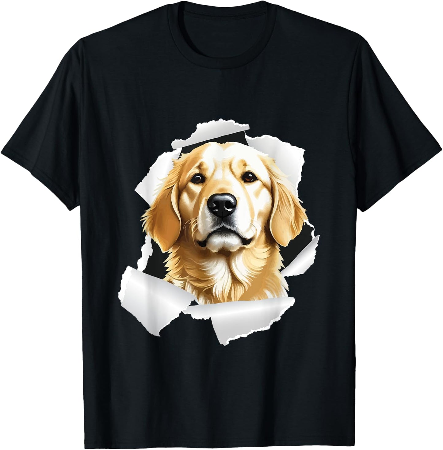 Sneaking Golden Retriever - Dog Owner Puppy Canine Lover T-Shirt - T-Shirt | Black