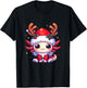 Santa axolotl Funny cute xmas funny christmas T-Shirt - T-Shirt | Black