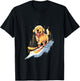 Golden Retriever Skiing Dog Skier Ski Winter Snow T-Shirt - T-Shirt | Black