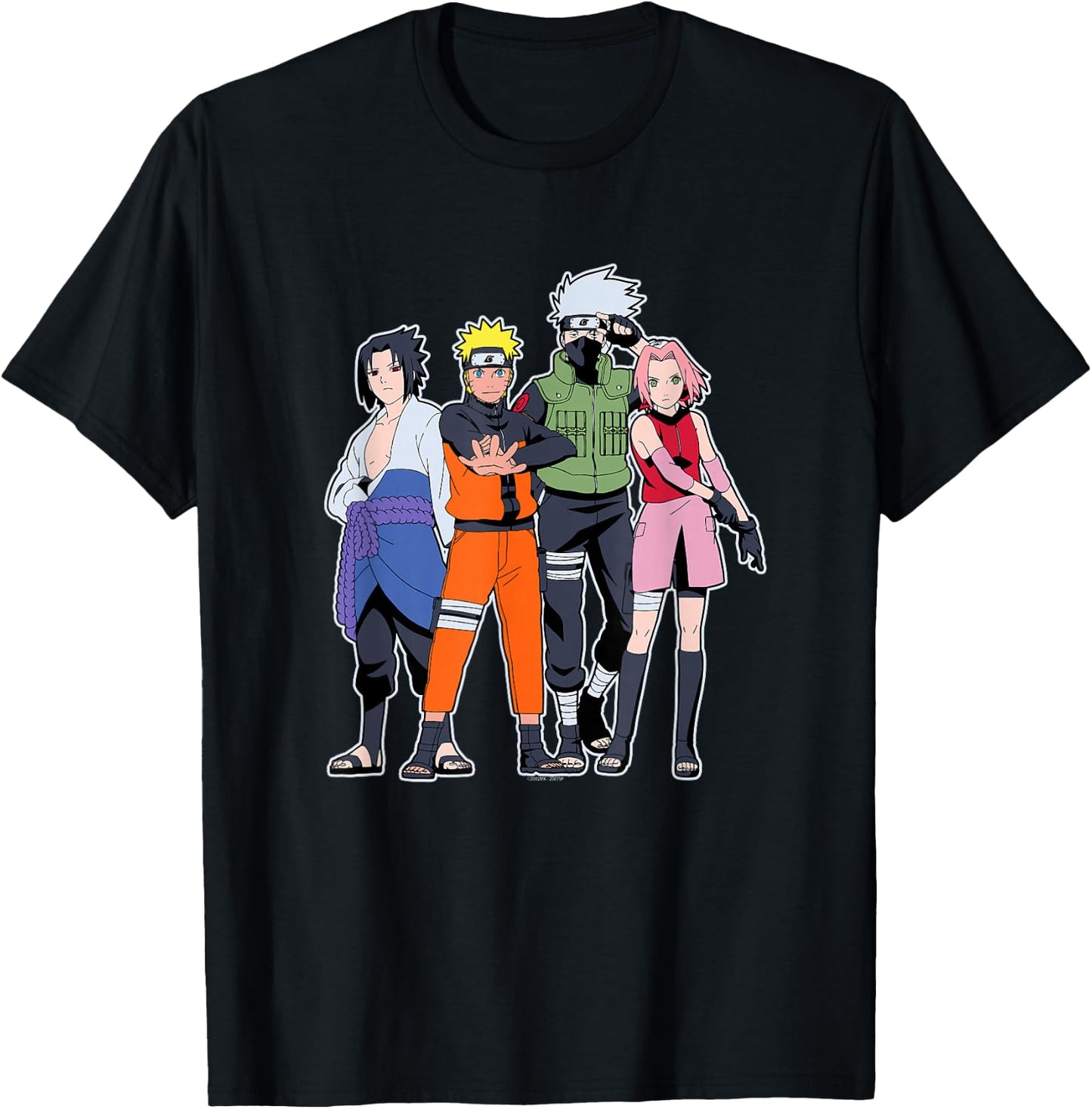 Naruto Shippuden Team 7 Group Anime T-Shirt - T-Shirt | Black