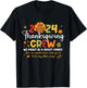 HALLOWEEN.HUG Family Thanksgiving 2024 Thanksgiving Crew Turkey Matching , Small, Black T-Shirt - T-Shirt | Black
