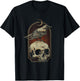 Witch Scary Crow Ghoulish Skull Moon Raven T-Shirt - T-Shirt | Black