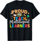 Proud To Teach Multilingual Learner Teacher Women Girls Kids T-Shirt - T-Shirt | Black