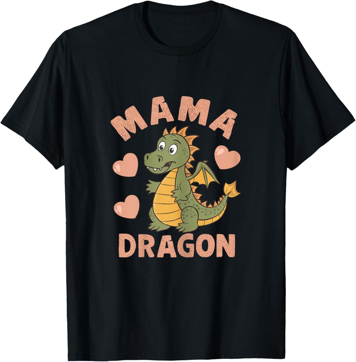 Mama Dragon Matching Family Mom Mother T-Shirt - T-Shirt | Black