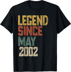 Legend 2002 23 Year Old Women 23th Birthday T-Shirt - T-Shirt | Black
