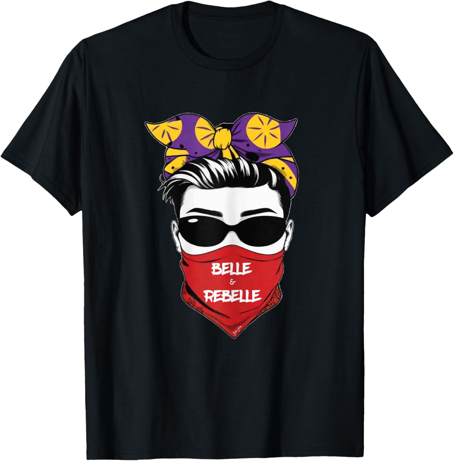 Belle & Rebel Woman Gift , Black T-Shirt - T-Shirt | Black