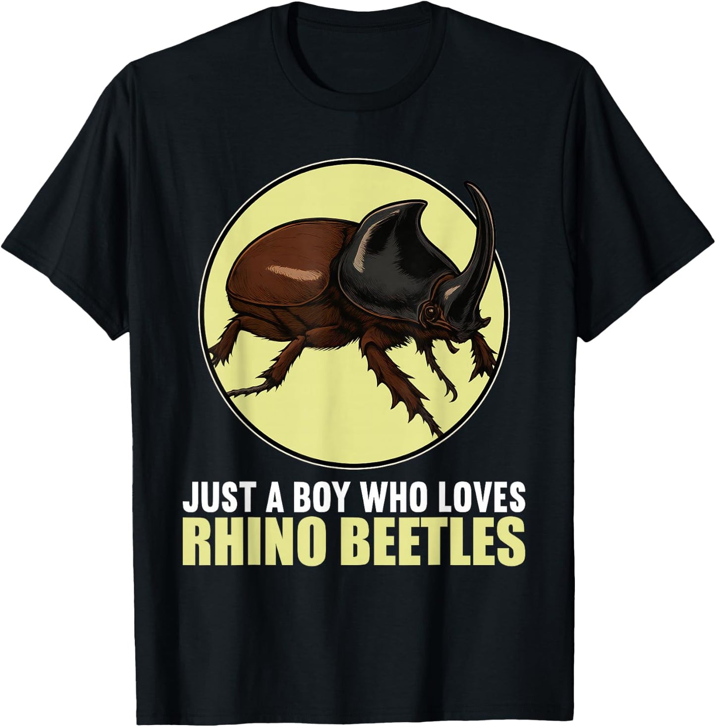Just a Boy who loves Rhino Beetles Rhino Beetle T-Shirt - T-Shirt | Black