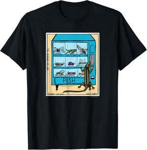 Reptile Vending Machine Funny Lizard Novelty Gift T-Shirt - T-Shirt | Black