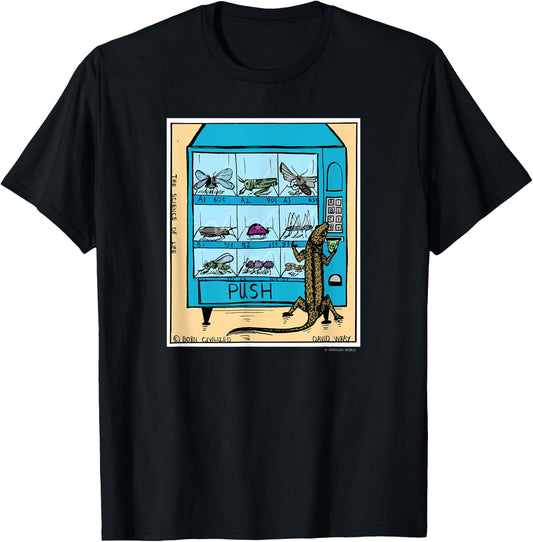 Reptile Vending Machine Funny Lizard Novelty Gift T-Shirt - T-Shirt | Black