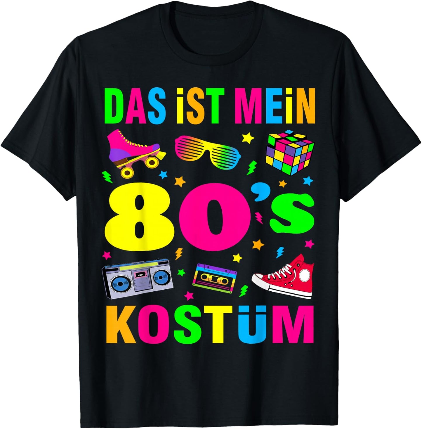 80s Theme Party 80s Costume - I Love the 80s T-Shirt - T-Shirt | Black