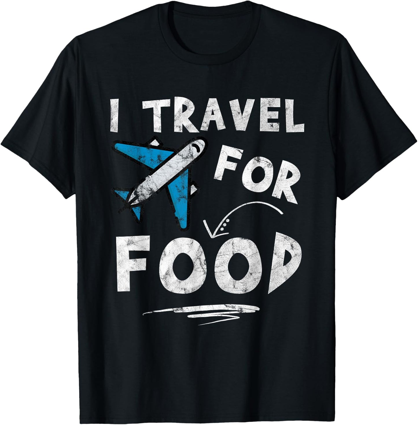 I Travel For Food - Travel Blog Vacation T-Shirt - T-Shirt | Black