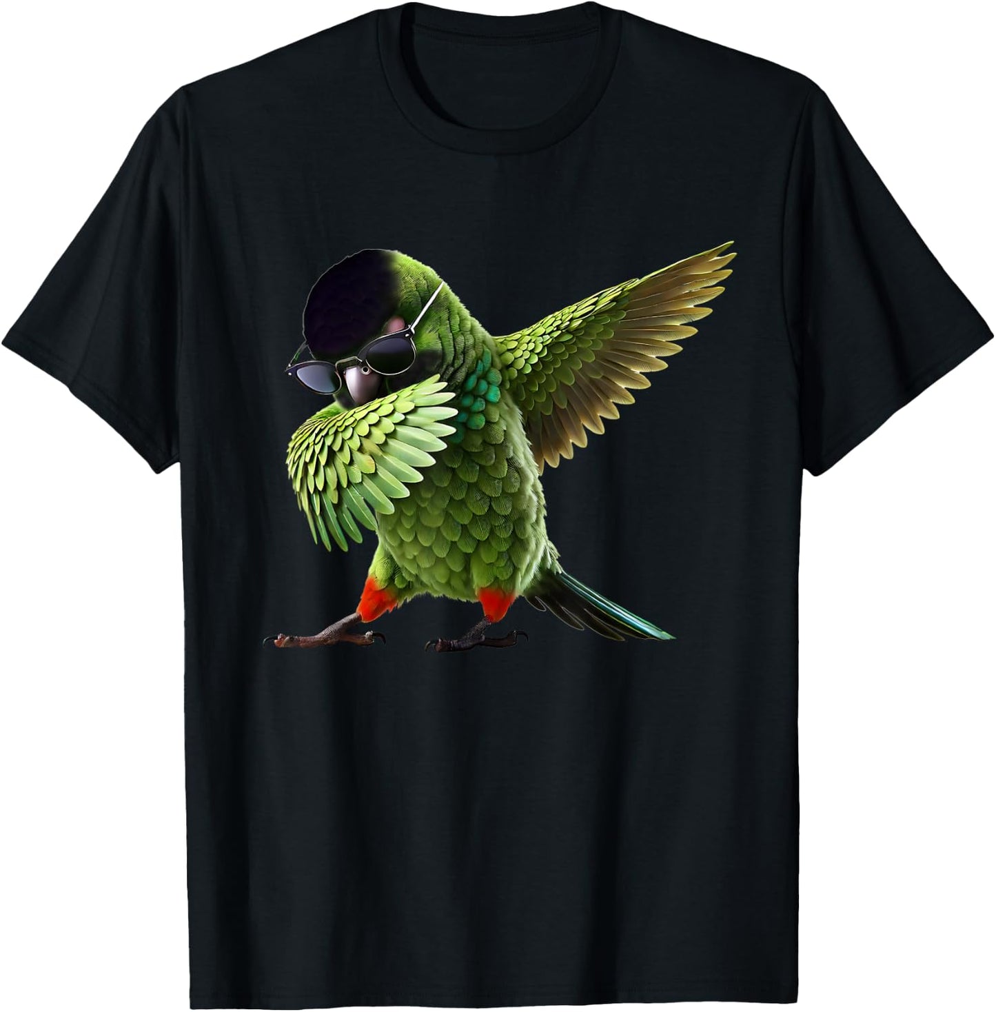 Dabbing Nanday Conure Parrot Lover Birding T-Shirt - T-Shirt | Black