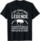 C'est Compliqué D'être Une Légende Et Un Chasseur From T-Shirt - T-Shirt | Black