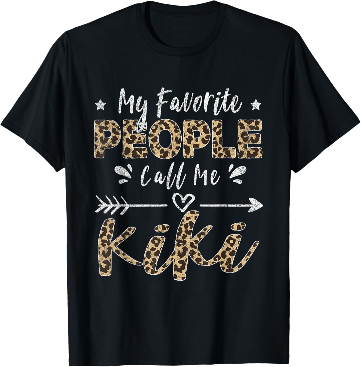 My Favorite People Call Me Kiki Leopard T-Shirt - T-Shirt | Black