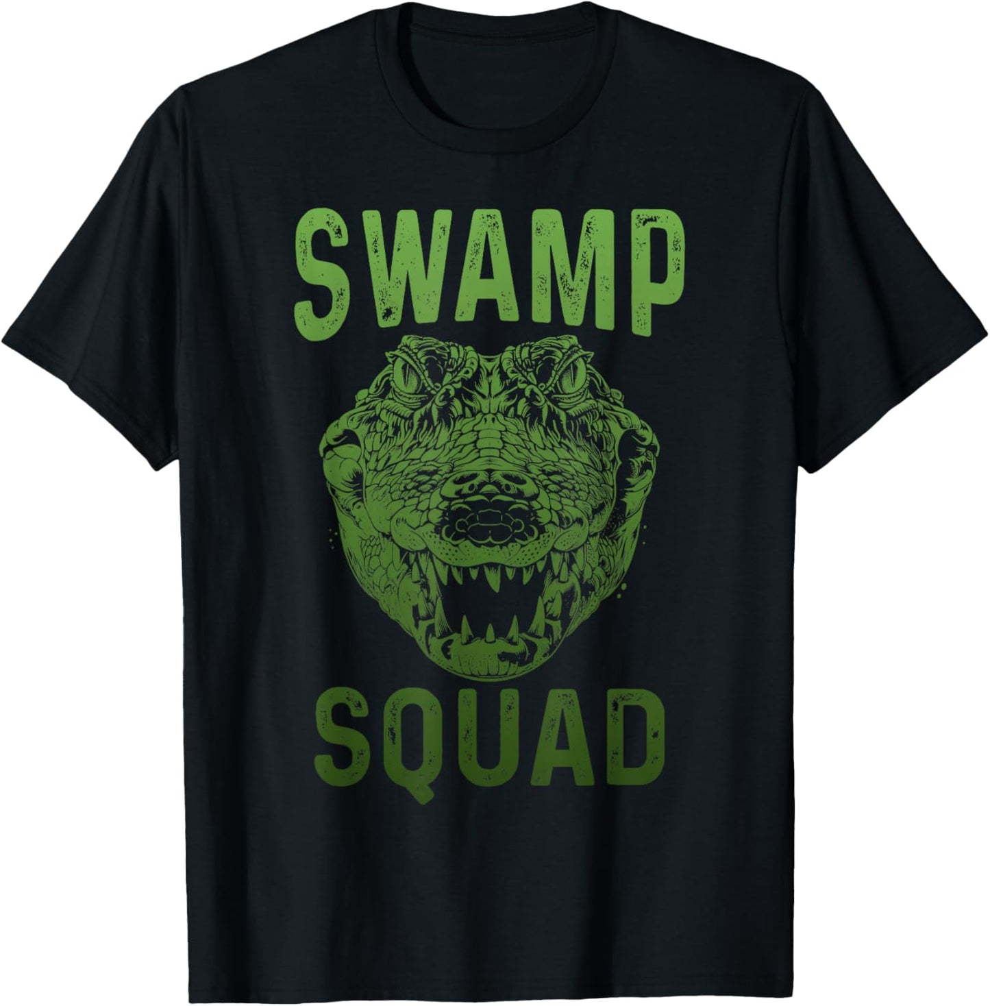 Swamp Alligator Squad Reptile Gator Lover Funny T-Shirt - T-Shirt | Black