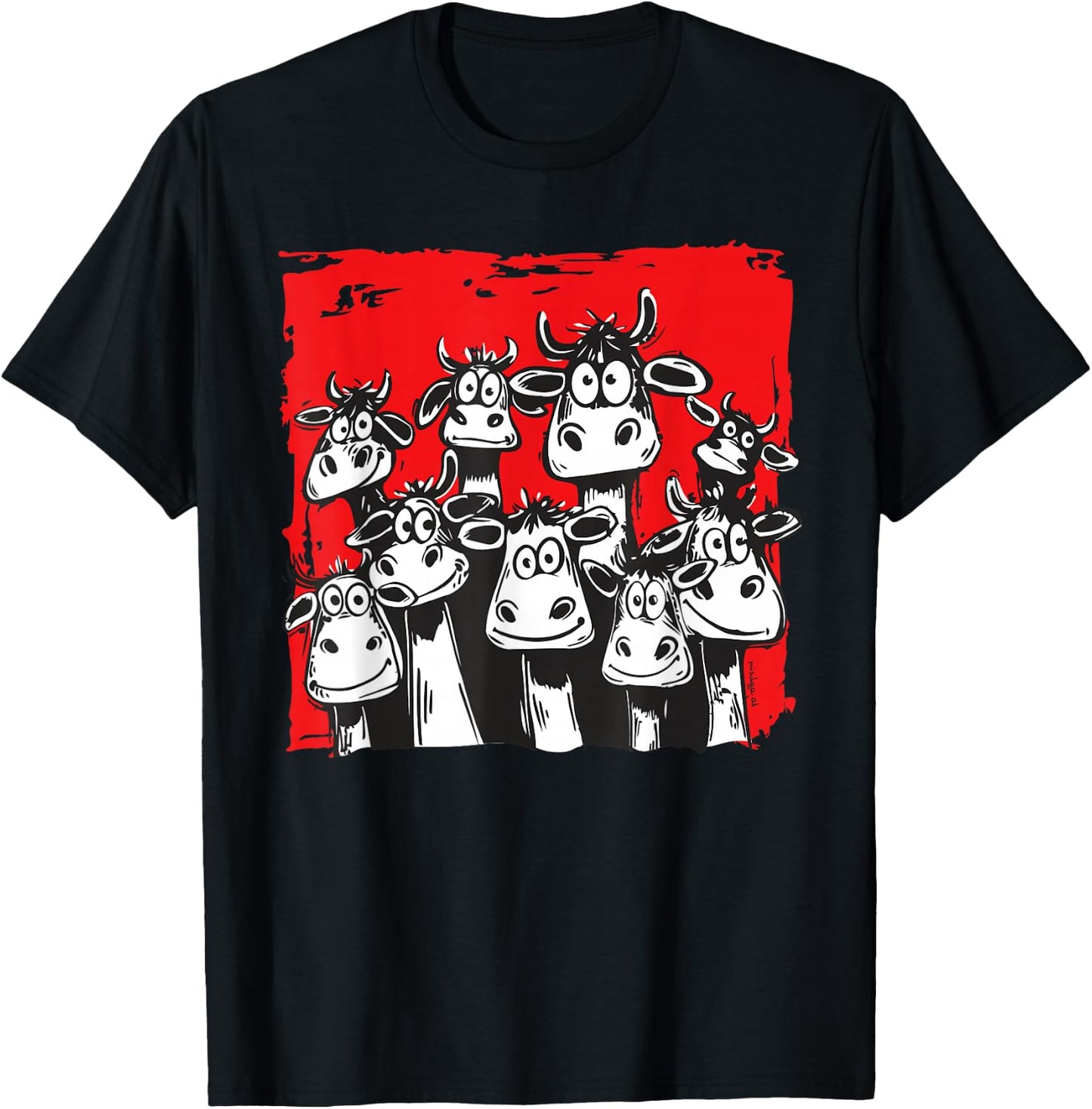 Funny Cow Faces T-Shirt - T-Shirt | Black