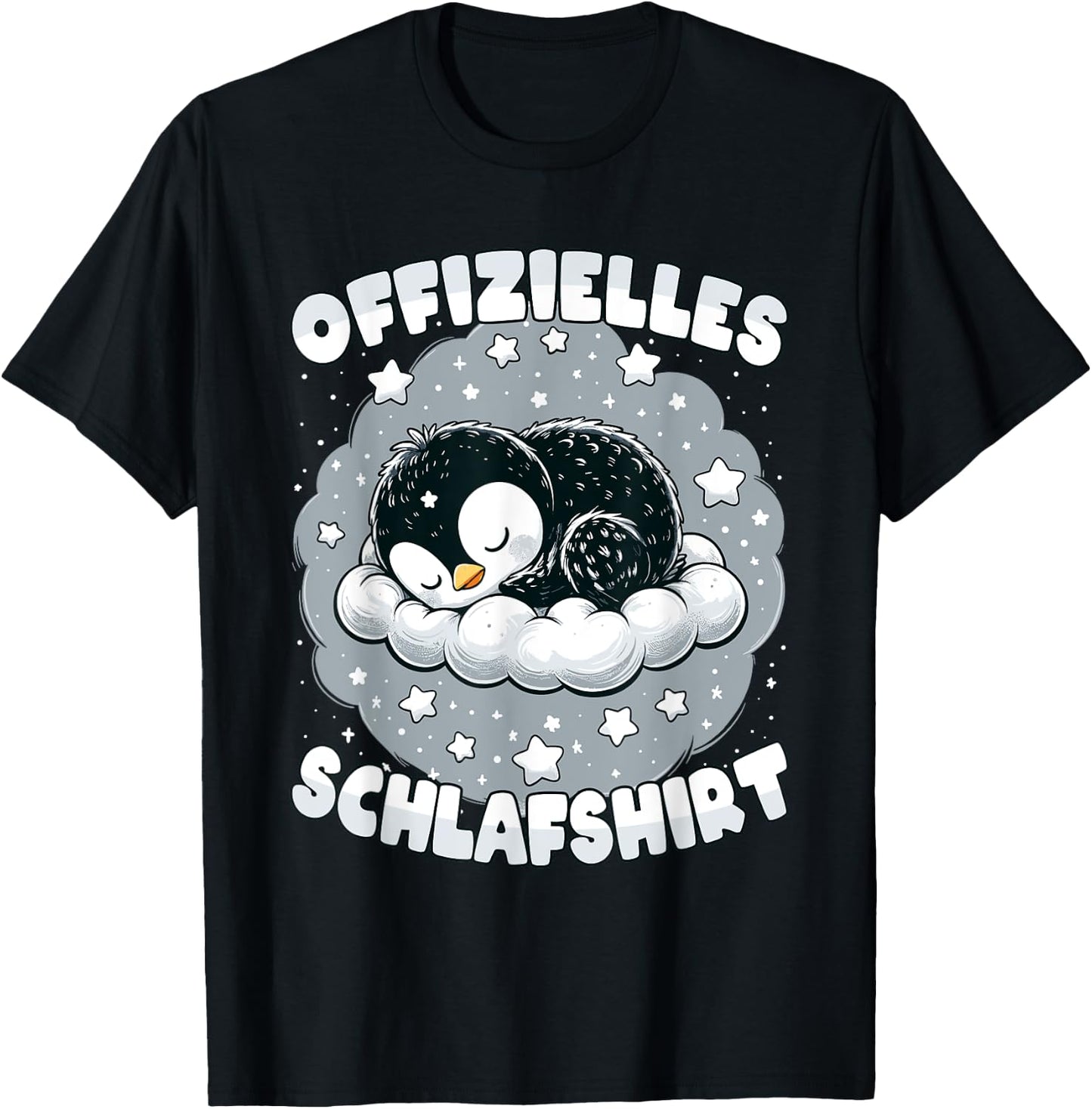 Official Sleep Shirt Penguin Pyjamas Cute Sleep , black T-Shirt - T-Shirt | Black