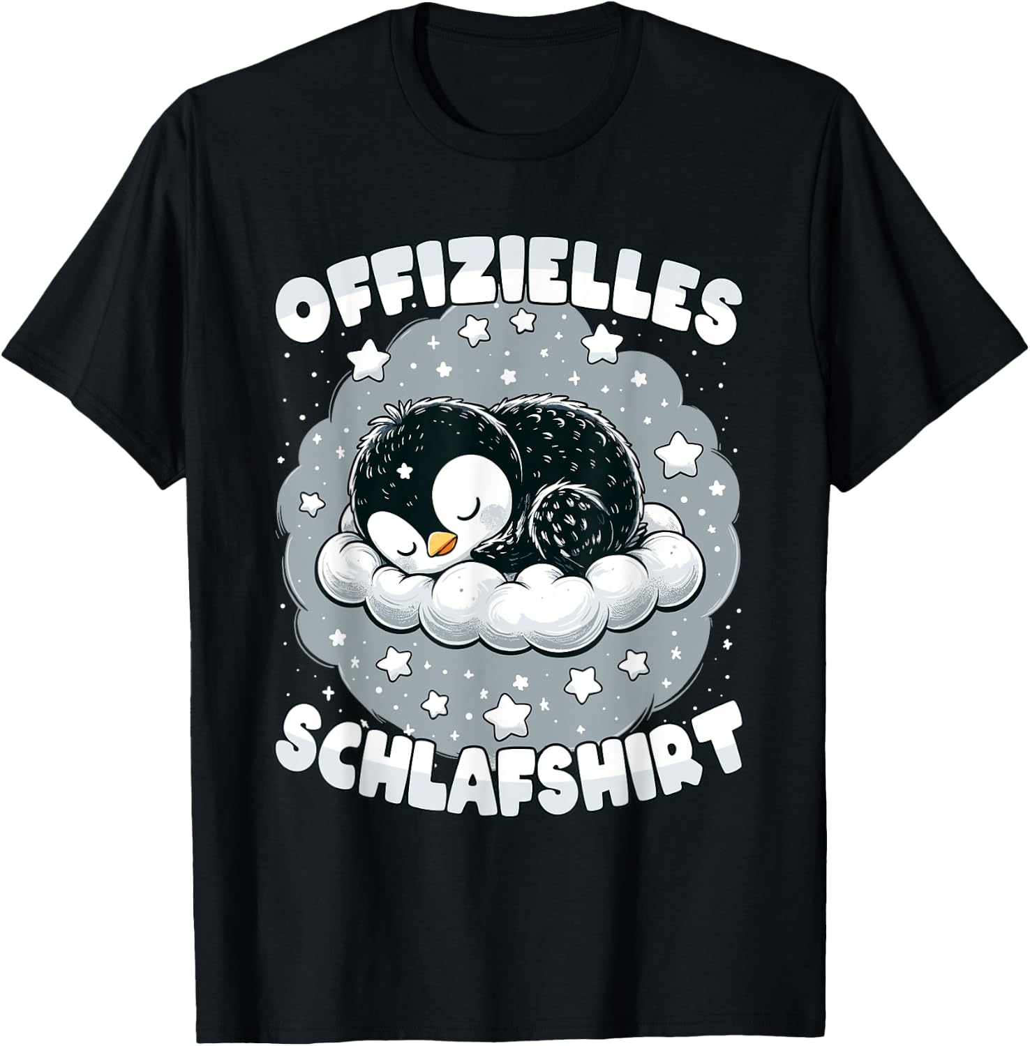 Official Sleep Shirt Penguin Pyjamas Cute Sleep , black T-Shirt - T-Shirt | Black