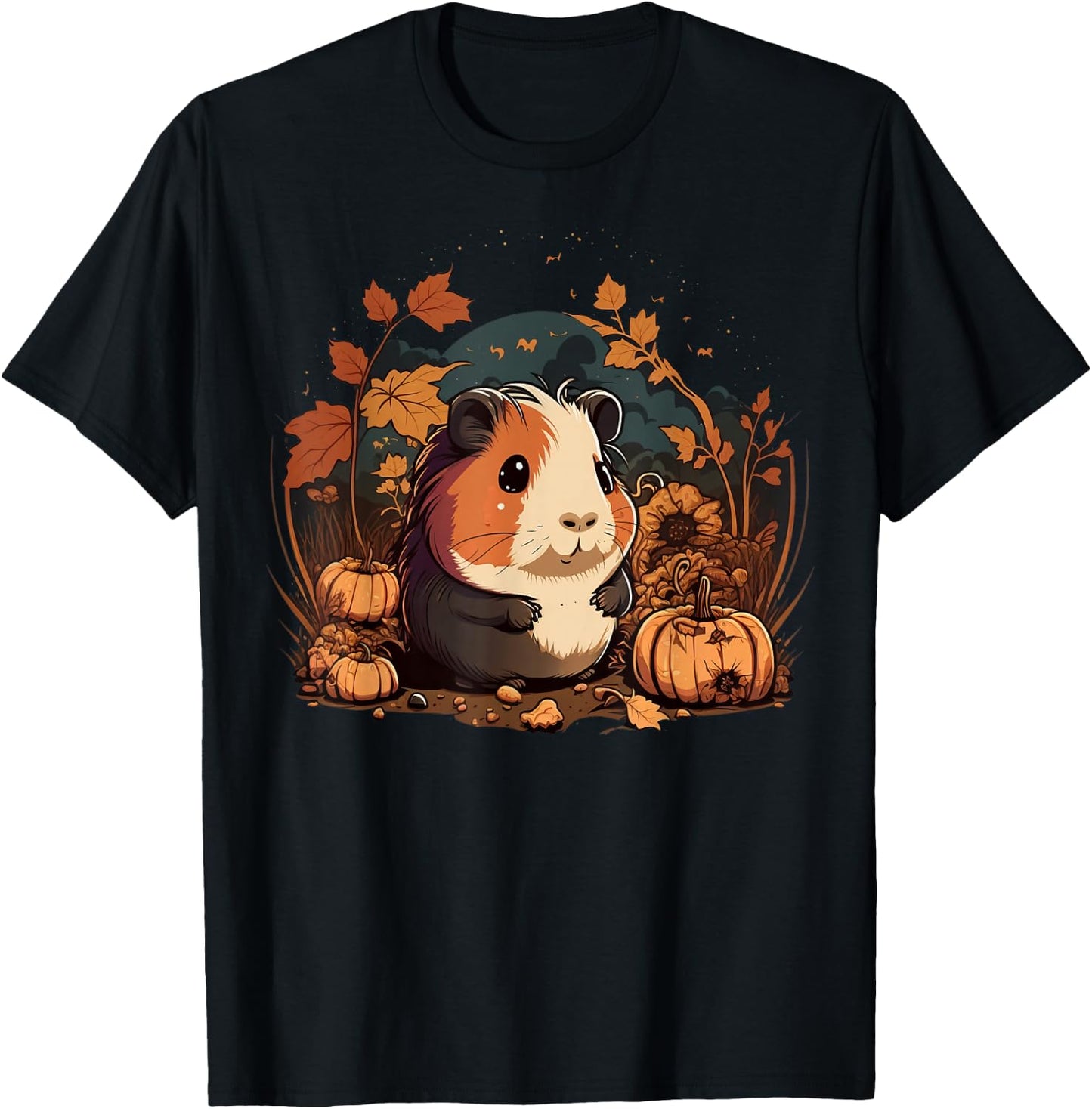 Pumpkin Guinea Pig costume on Guinea Pig Halloween T-Shirt - T-Shirt | Black