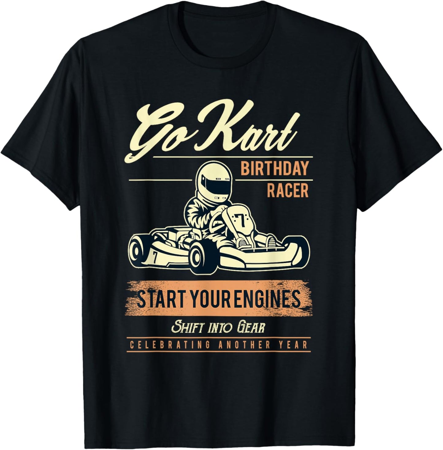Go Kart Birthday Party T Shirt T-Shirt - T-Shirt | Black