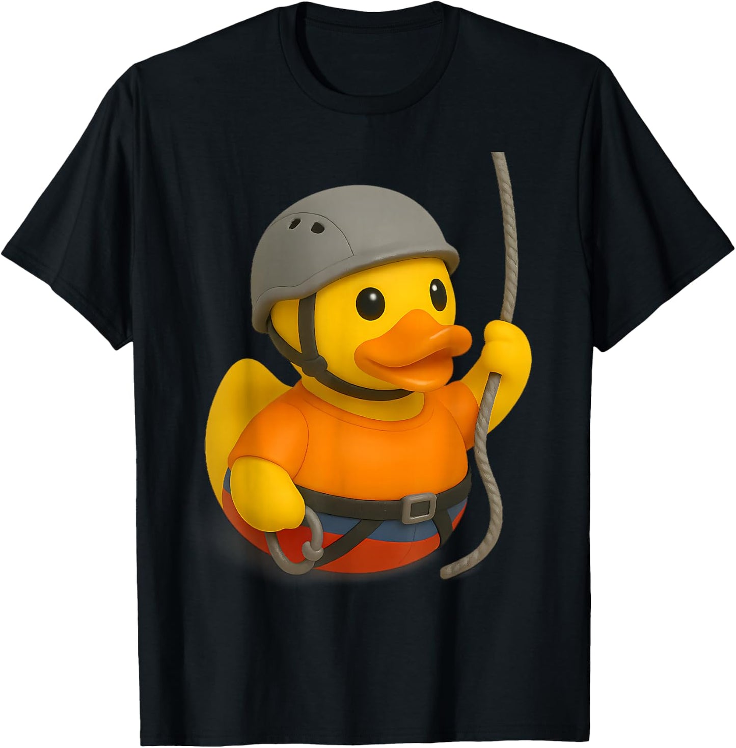 Rock Climbing Rubber Duck Climber Ducky Duckie T-Shirt - T-Shirt | Black