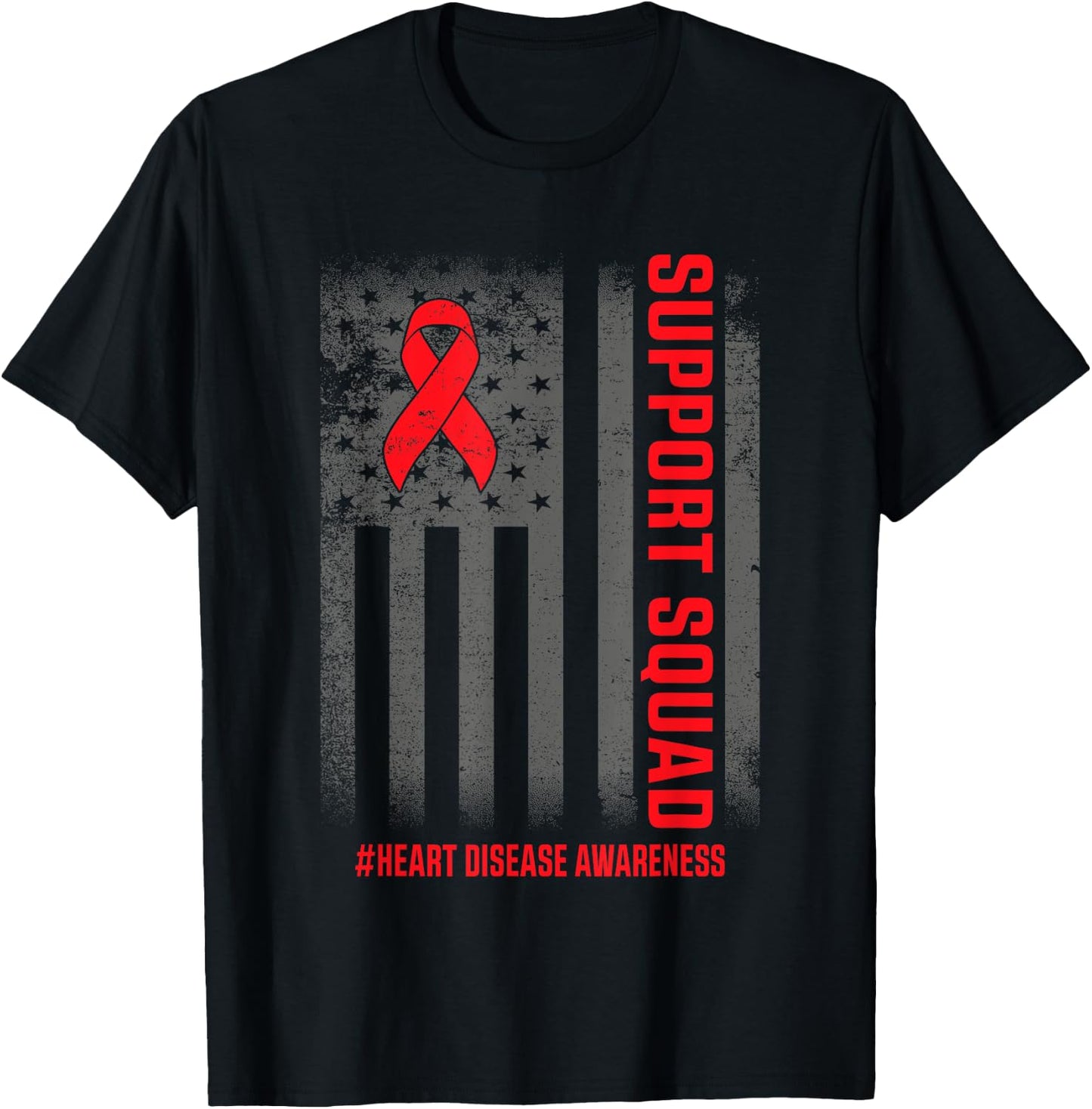 Heart Disease Awareness Month Open Heart Diseases Surgery T-Shirt - T-Shirt | Black