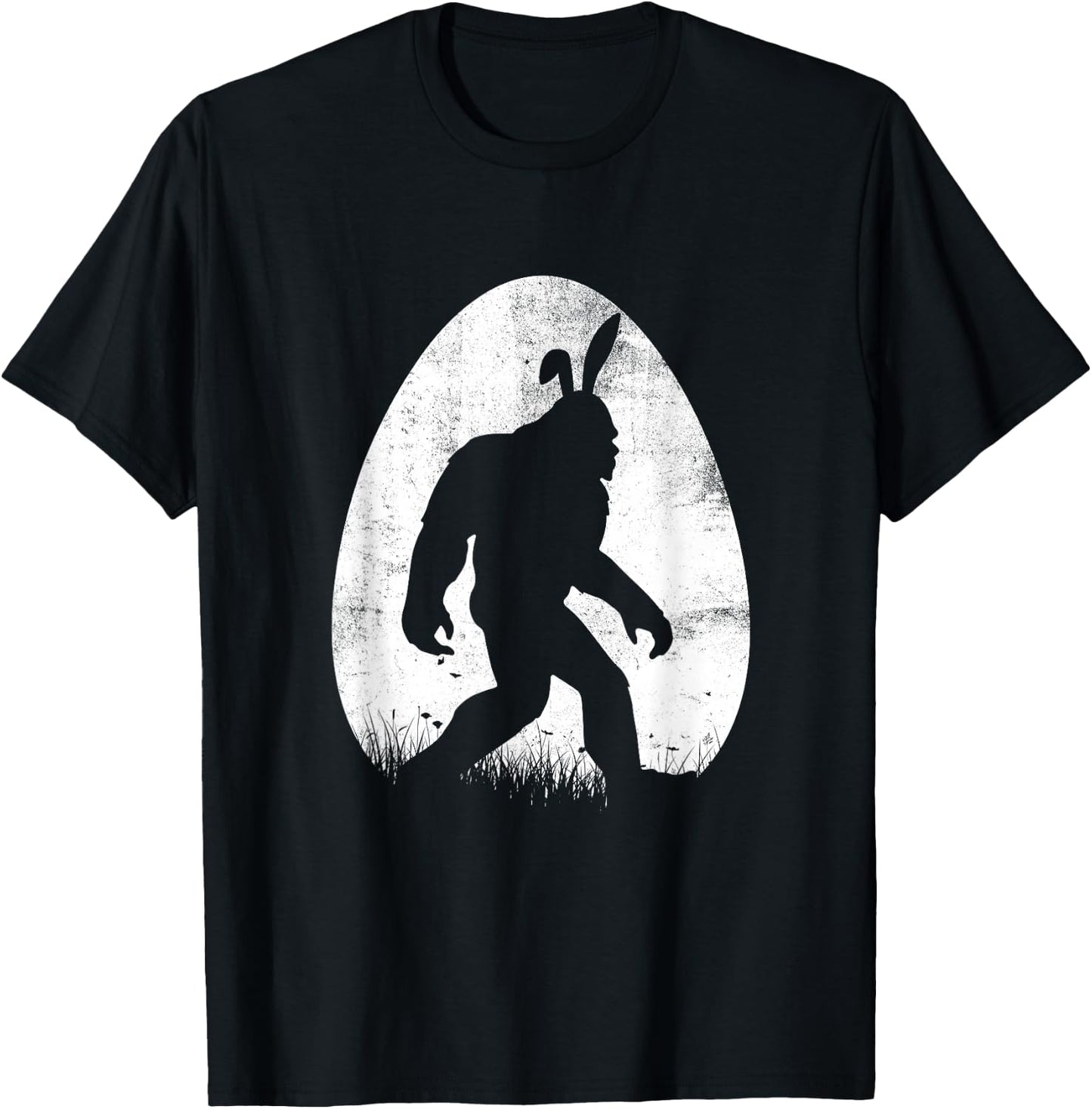 Easter Bigfoot Sasquatch Bunny Eggs Boys Kids T-Shirt - T-Shirt | Black