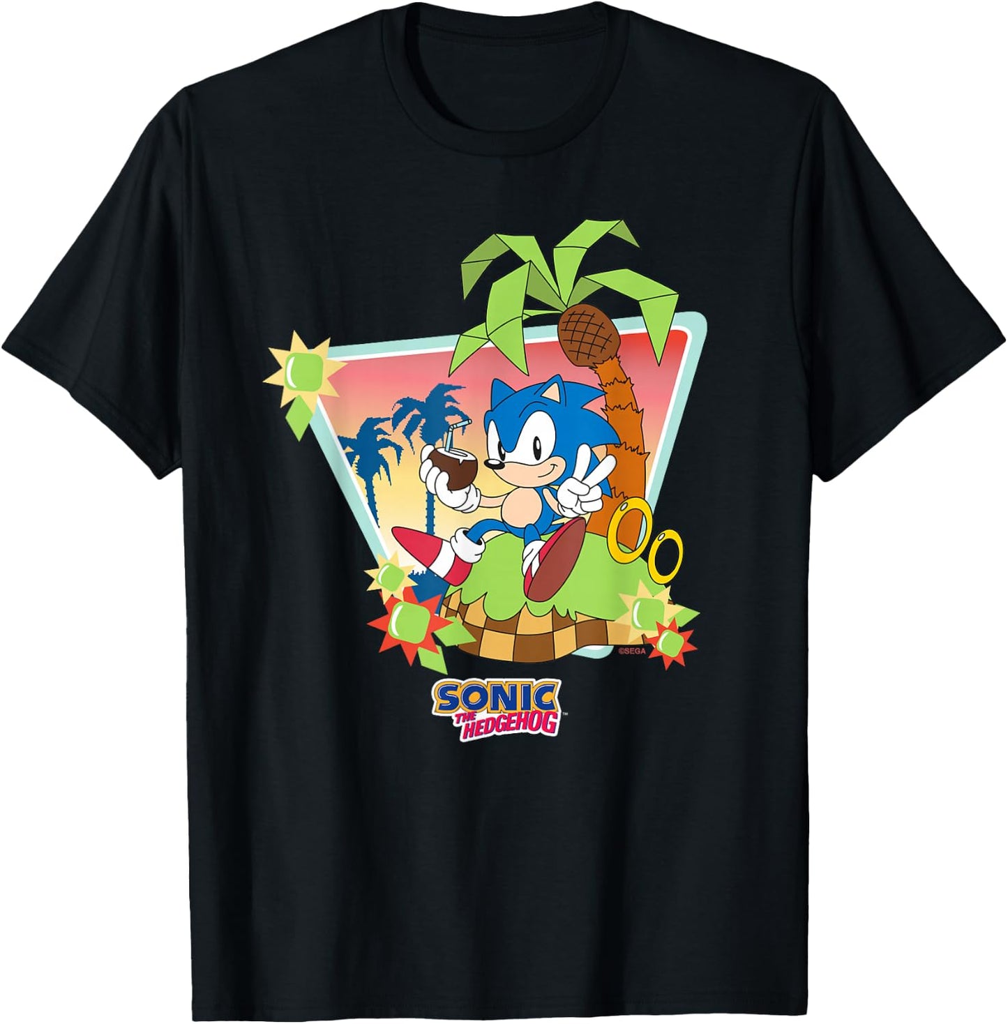 Sonic the Hedgehog - Chillaxin' Sonic T-Shirt - T-Shirt | Black