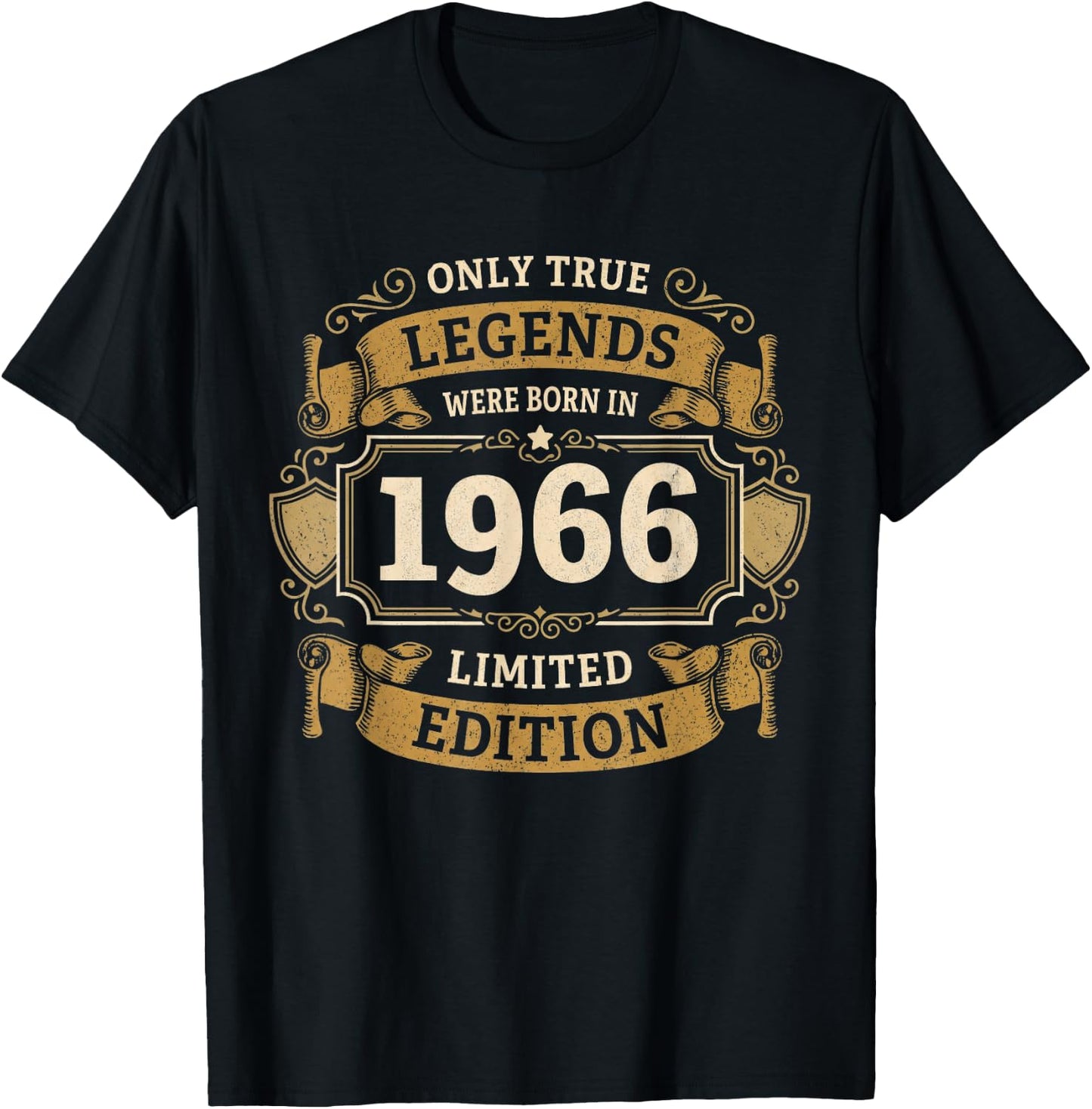 Geschenk 60. Geburtstag Vintage 1966 60 Jahre Retro T-Shirt - T-Shirt | Black