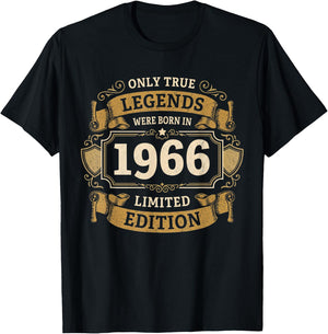 Geschenk 60. Geburtstag Vintage 1966 60 Jahre Retro T-Shirt - T-Shirt | Black