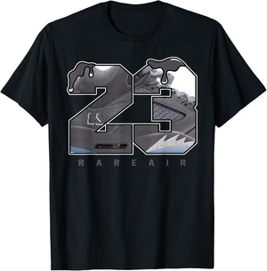 Wolf Grey 5s Matching Outfits Number 23 Drip T-Shirt - T-Shirt | Black
