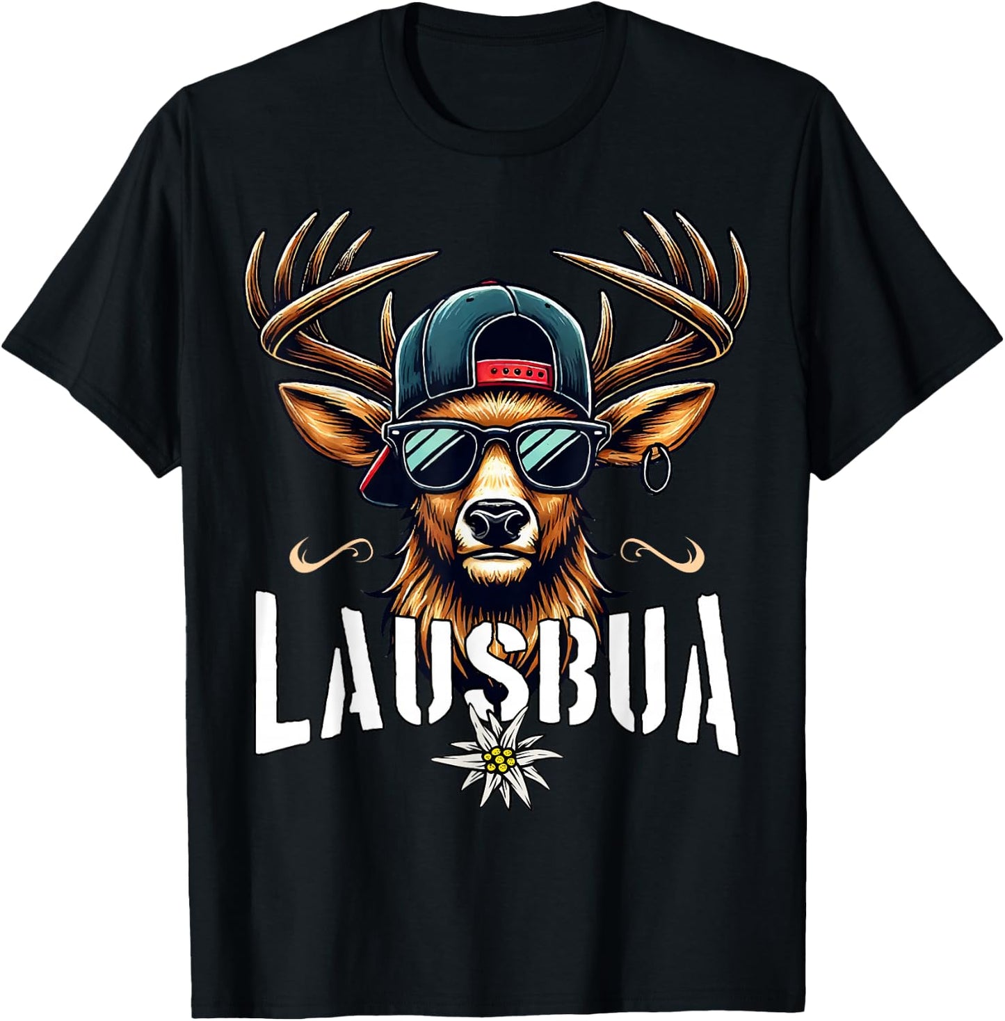 Lausbua Men's Costume Shirt Children's Boys Costume T-Shirt - T-Shirt | Black
