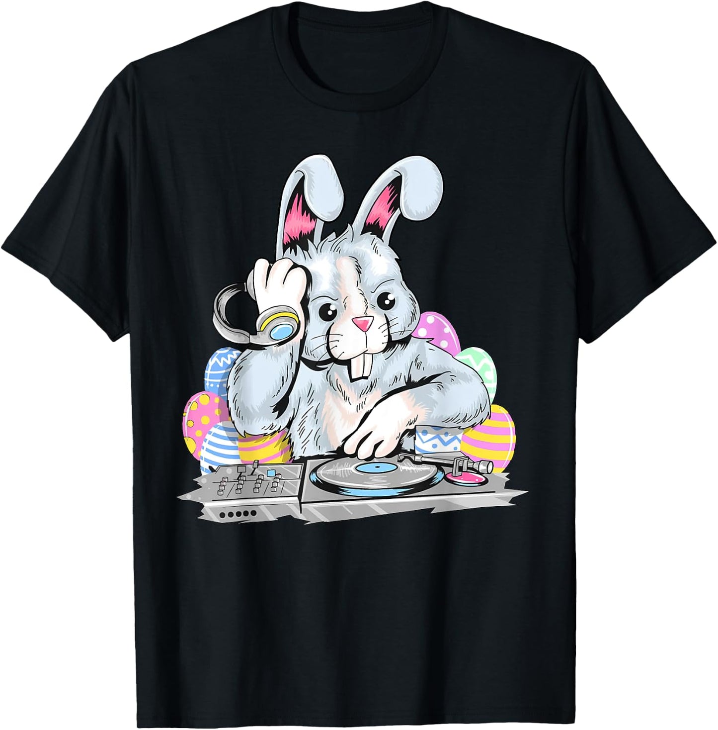 Cute Shirt Dj Easter Bunny T-Shirt - T-Shirt | Black