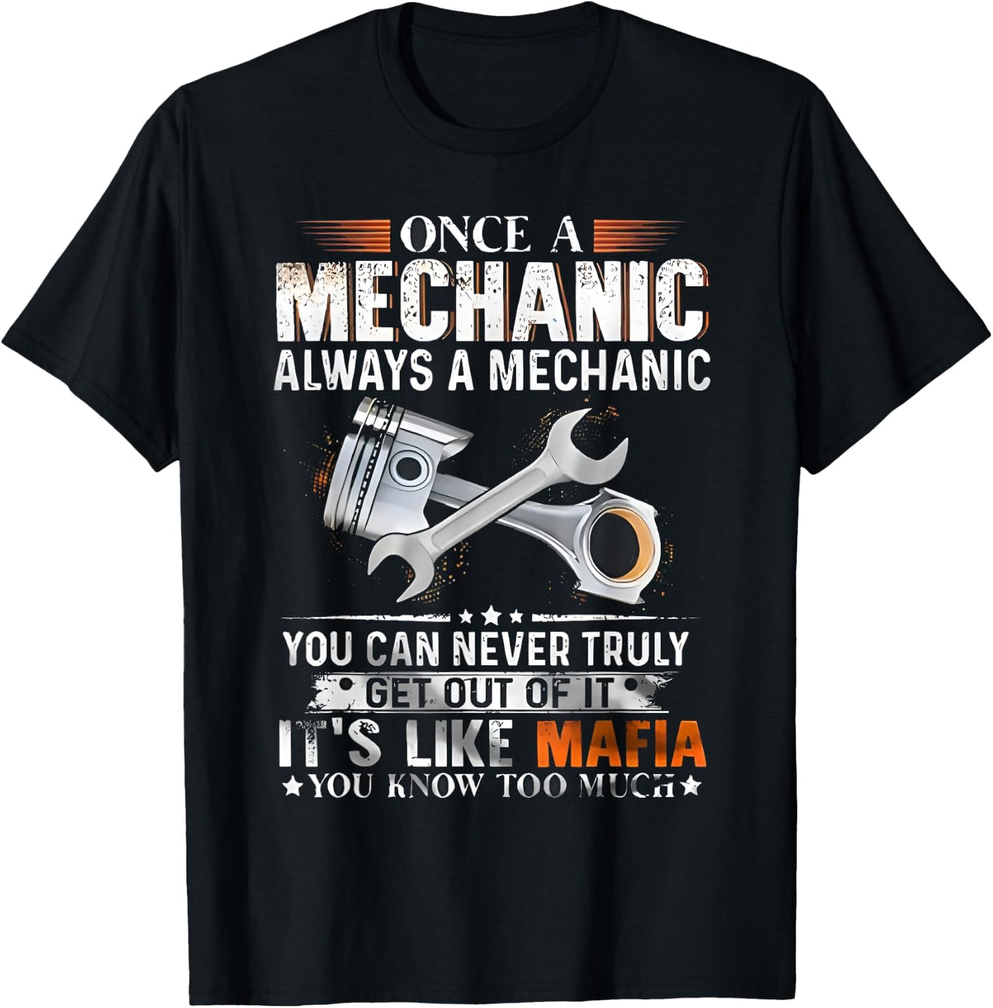 Once A Mechanic Always A Mechanic Funny Craftsman Engineer T-Shirt - T-Shirt | Black