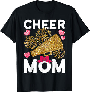 Funny Cheerleading Mom Cheer Mom T-Shirt - T-Shirt | Black