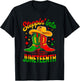 Steppin' Into Juneteenth Cowboy Boots Hat Freedom Western T-Shirt - T-Shirt | Black