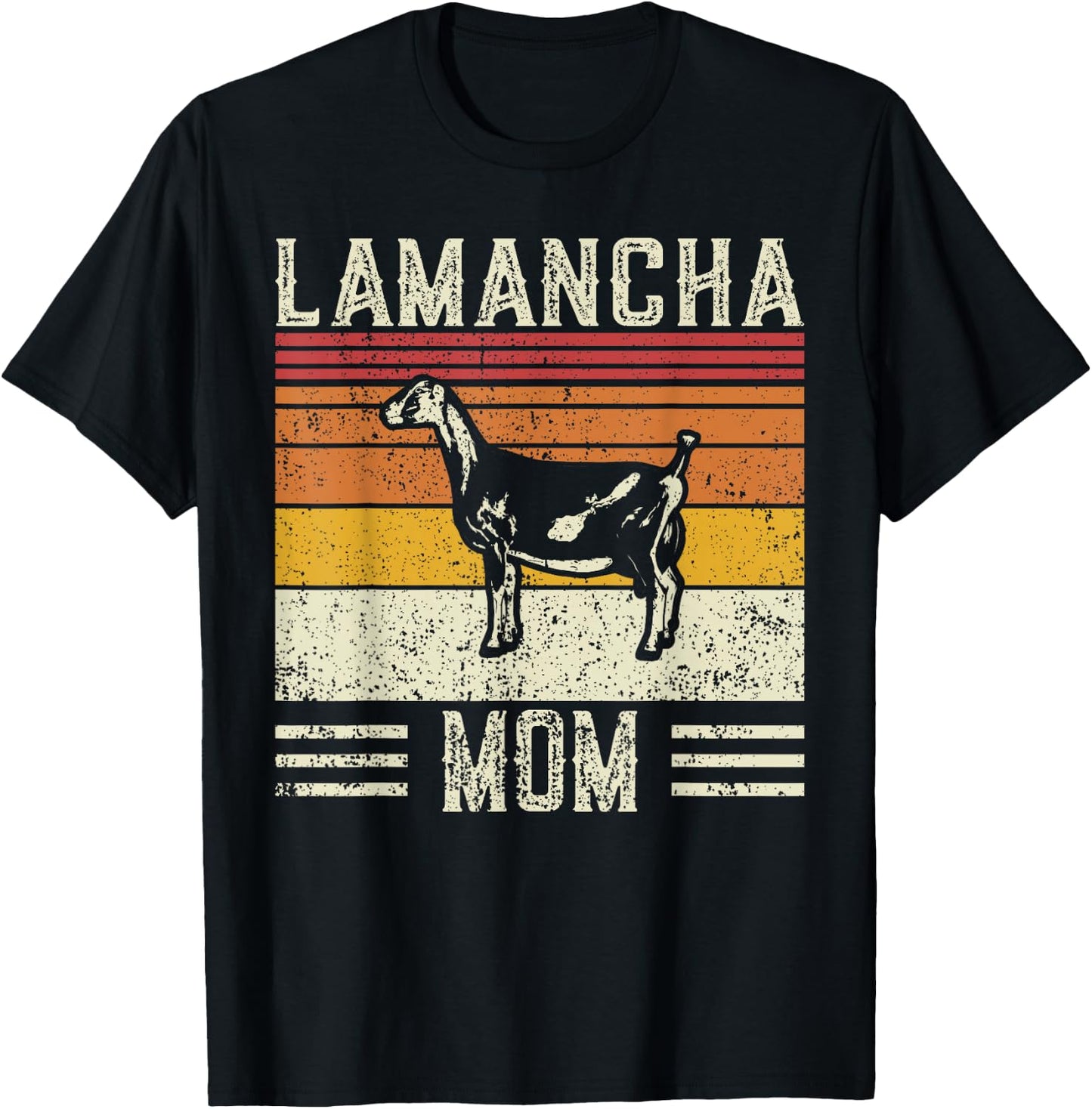 Best Goat Mom Women - Vintage LaMancha T-Shirt - T-Shirt | Black