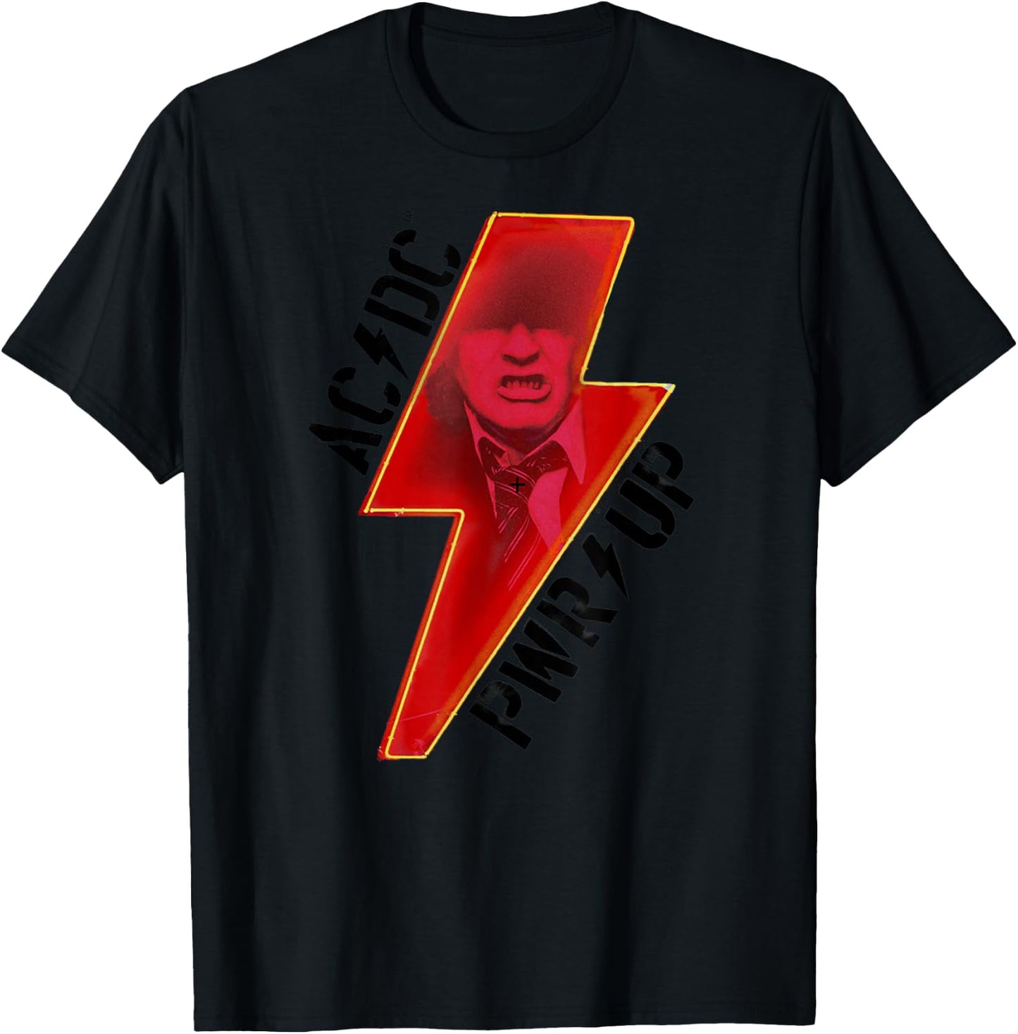 Offizielles AC/DC PWRUP Album Bolt Rock Musik Band Logo T-Shirt - T-Shirt | Black
