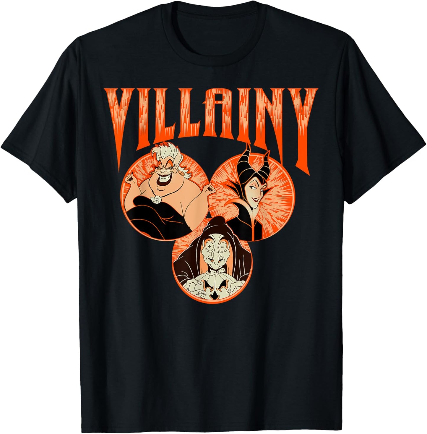 Disney Villains Ursula Evil Queen Villainy , Black, S T-Shirt - T-Shirt | Black