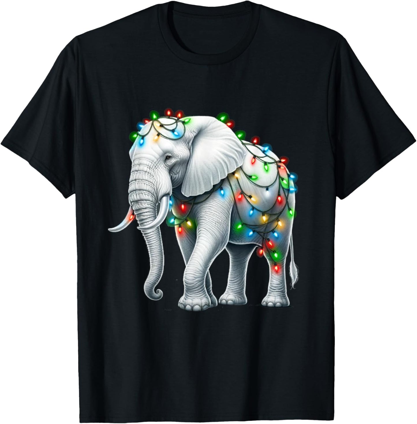 Funny White Elephant Wrapped Elephant Dumb T-Shirt - T-Shirt | Black
